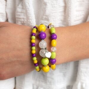 Multi colored 3 set bracelets